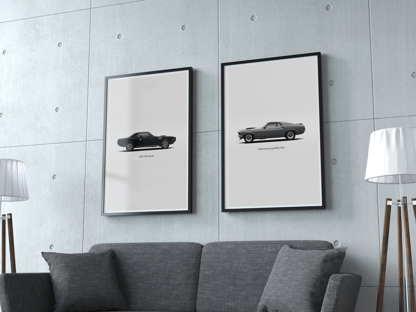 John Wick - Ford Mustang BOSS 429 Wall Art - Movie Cars
