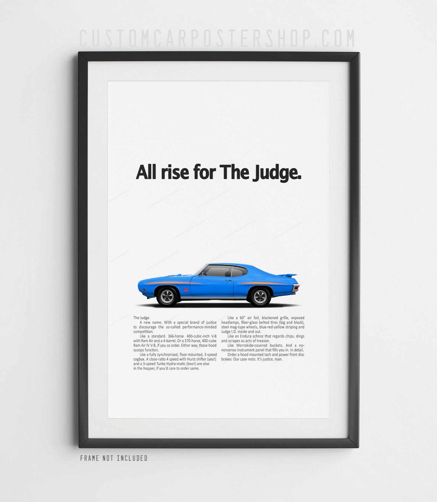Pontiac GTO Judge (1970) Classic Print Ad - All Rise