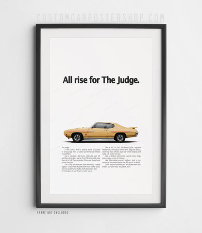 Pontiac GTO Judge (1970) Classic Print Ad - All Rise