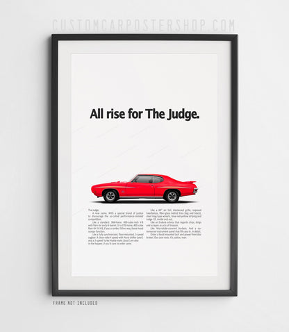 Pontiac GTO Judge (1970) Classic Print Ad - All Rise