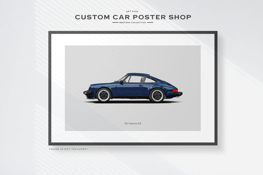 Porsche 911 3.2 Carrera Poster (Commissioned)
