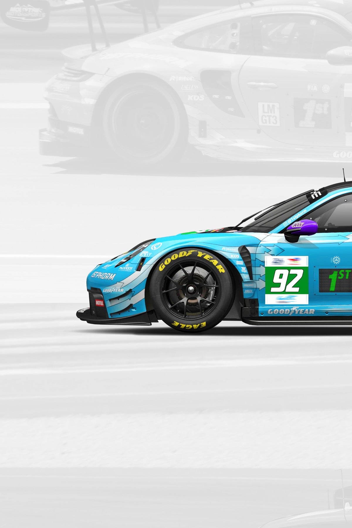 Manthey Racing Porsche 911 GT3 R Poster - LMGT3 Winner Imola & Le Mans 2025