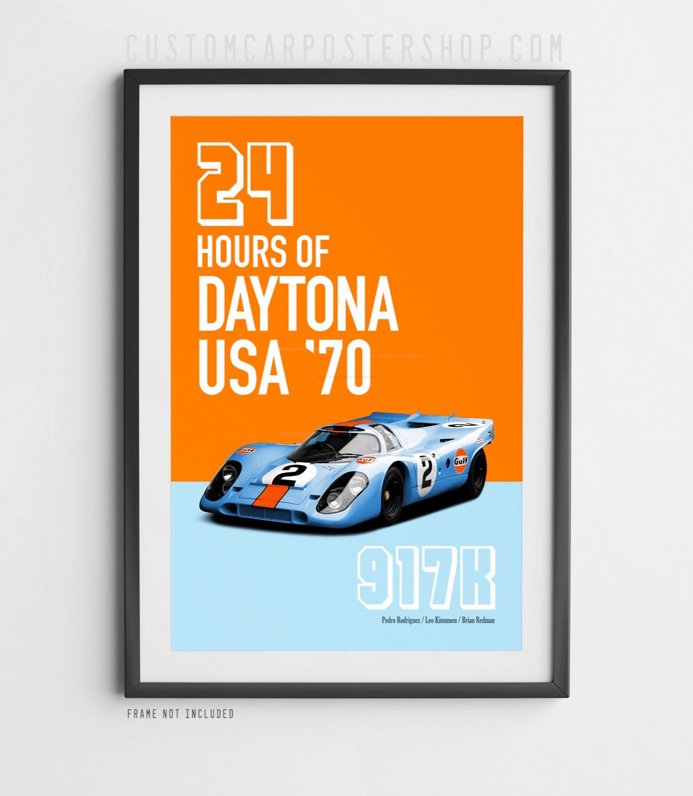  Porsche 917K Daytona USA Tribute Poster Framed