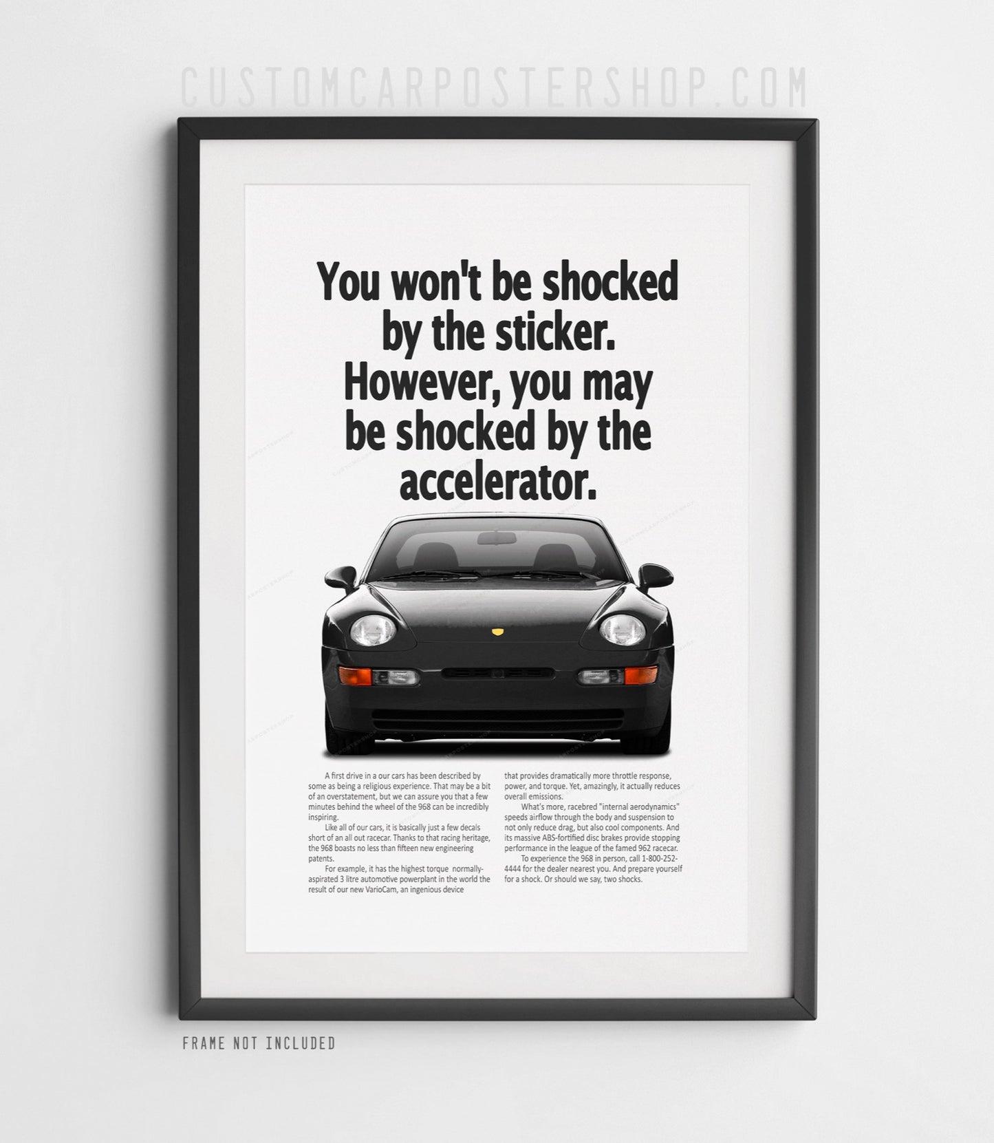 Porsche 968 Remastered Print Ad - Shocked