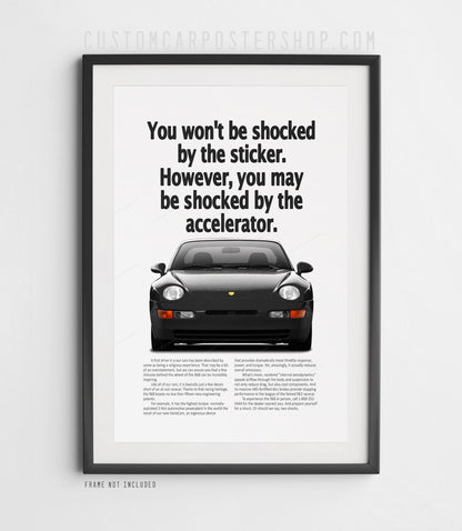 Porsche 968 Remastered Print Ad - Shocked