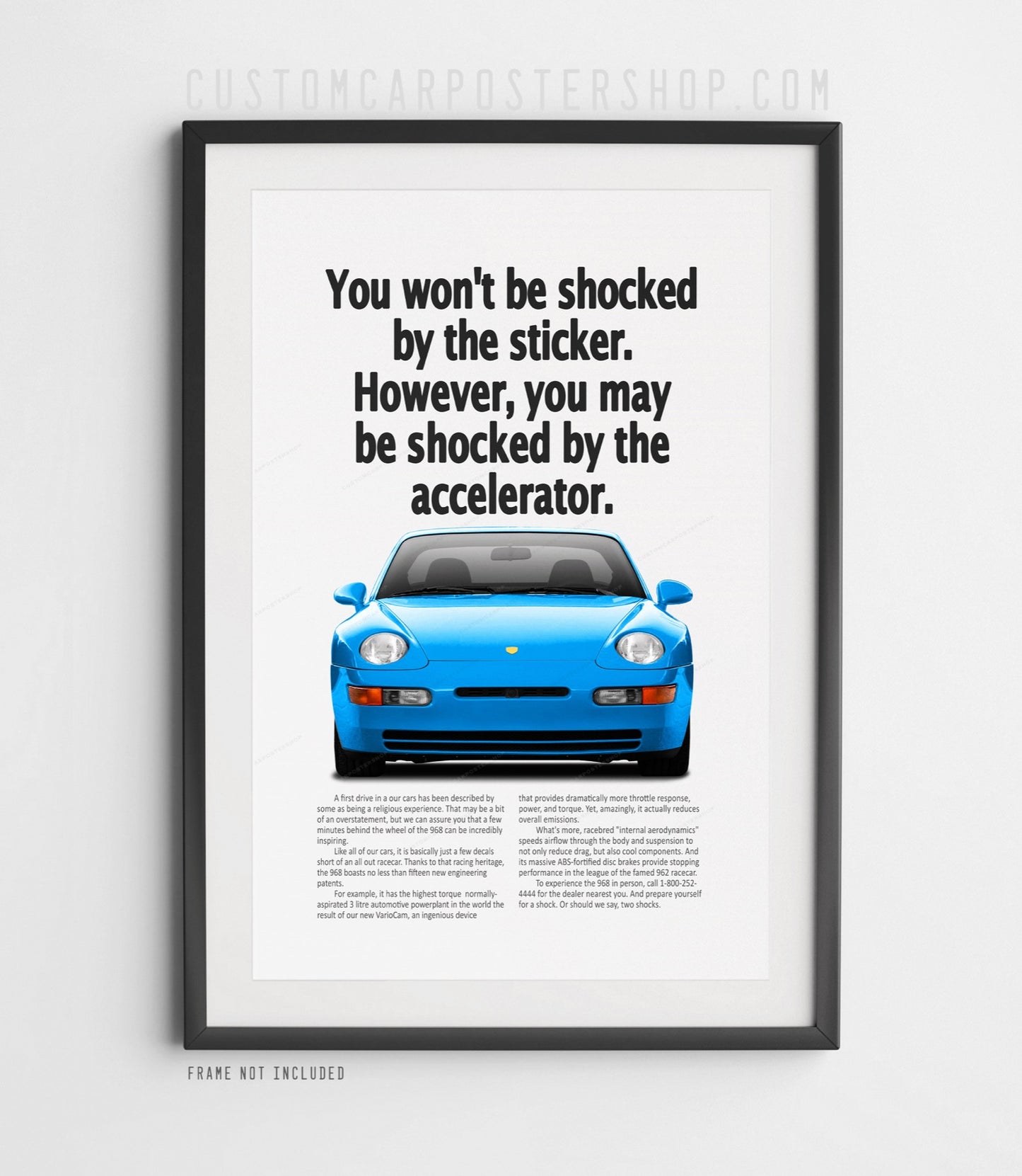 Porsche 968 Remastered Print Ad - Shocked