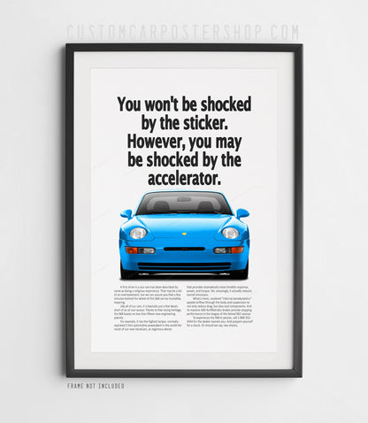 Porsche 968 Remastered Print Ad - Shocked