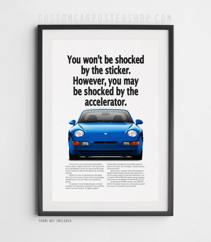 Porsche 968 Remastered Print Ad - Shocked