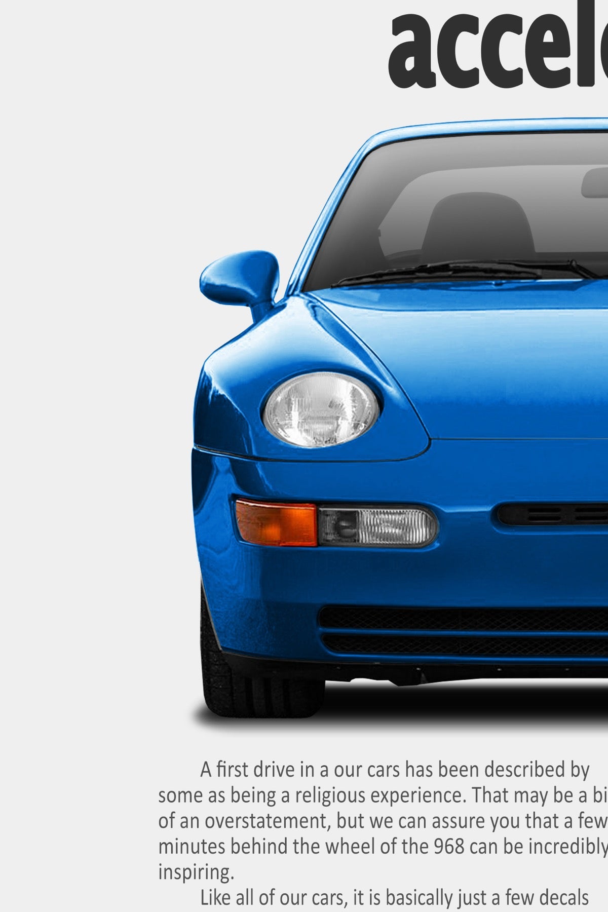 Porsche 968 Remastered Print Ad - Shocked