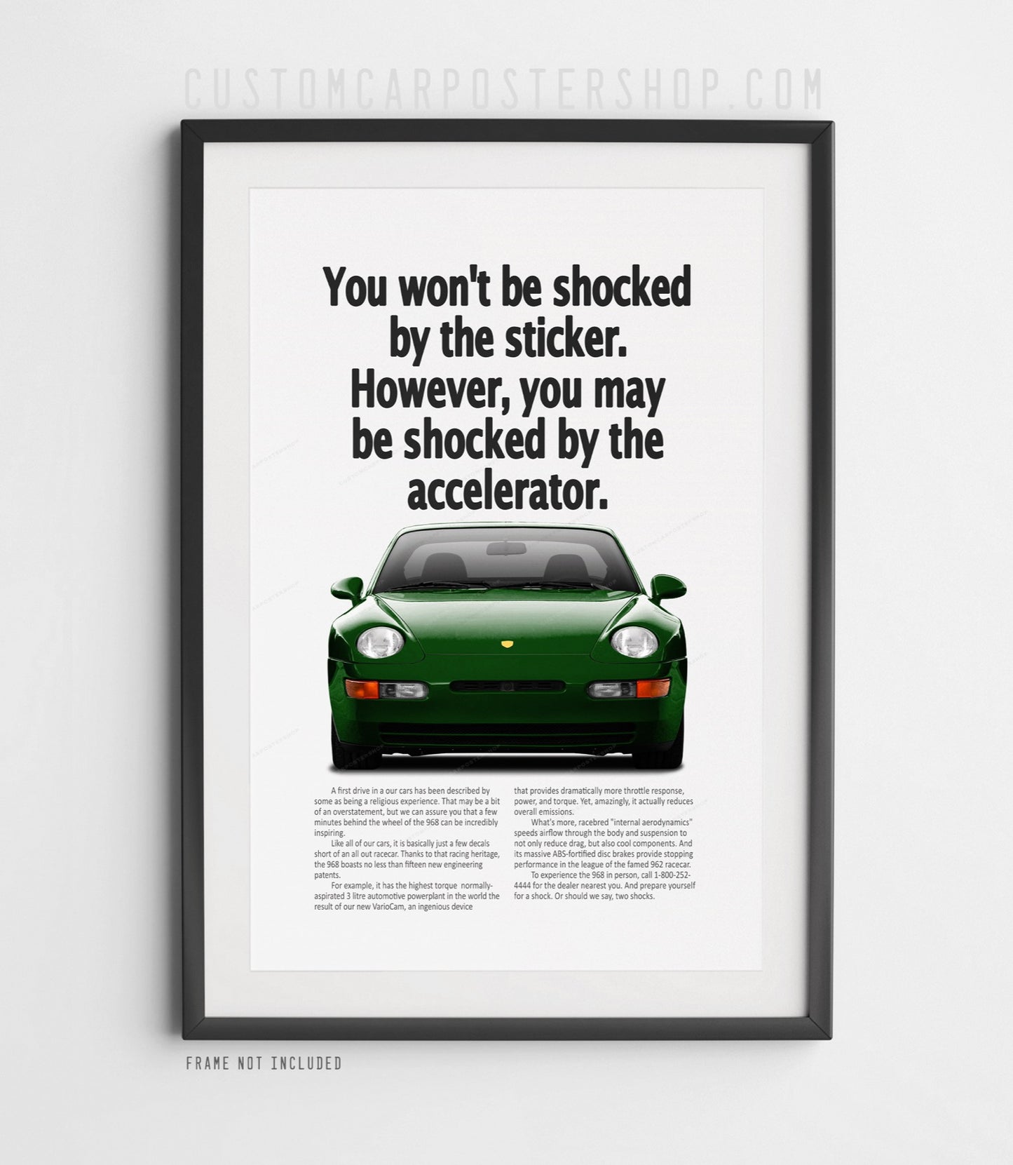 Porsche 968 Remastered Print Ad - Shocked