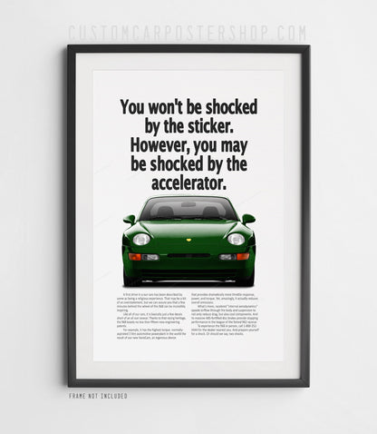 Porsche 968 Remastered Print Ad - Shocked