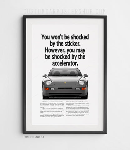 Porsche 968 Remastered Print Ad - Shocked