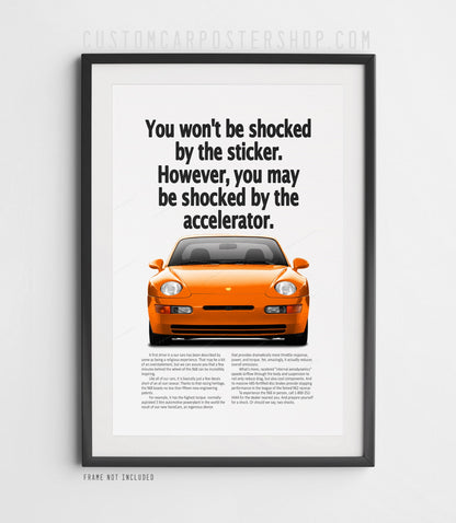 Porsche 968 Remastered Print Ad - Shocked
