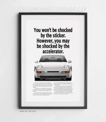 Porsche 968 Remastered Print Ad - Shocked