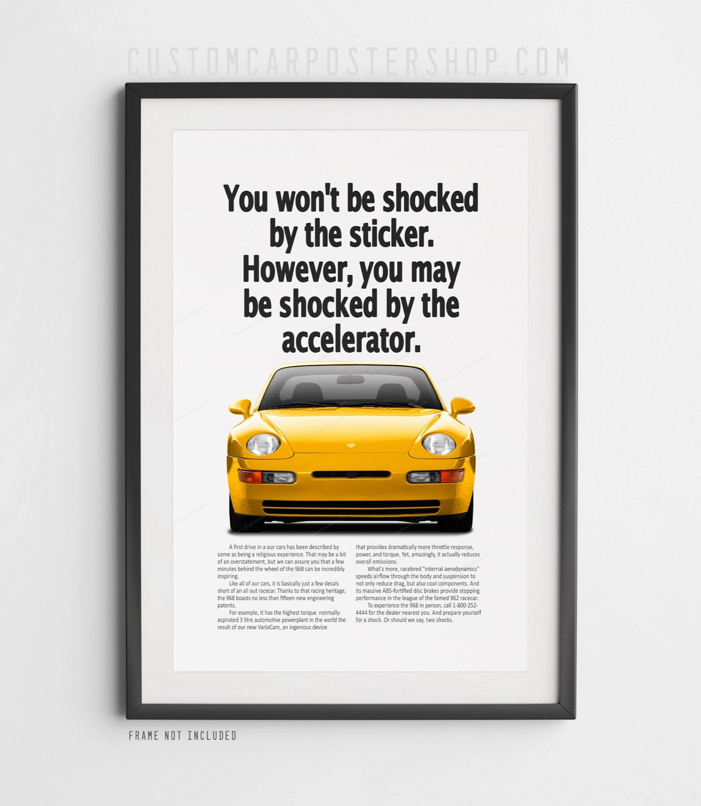 Porsche 968 Remastered Print Ad - Shocked