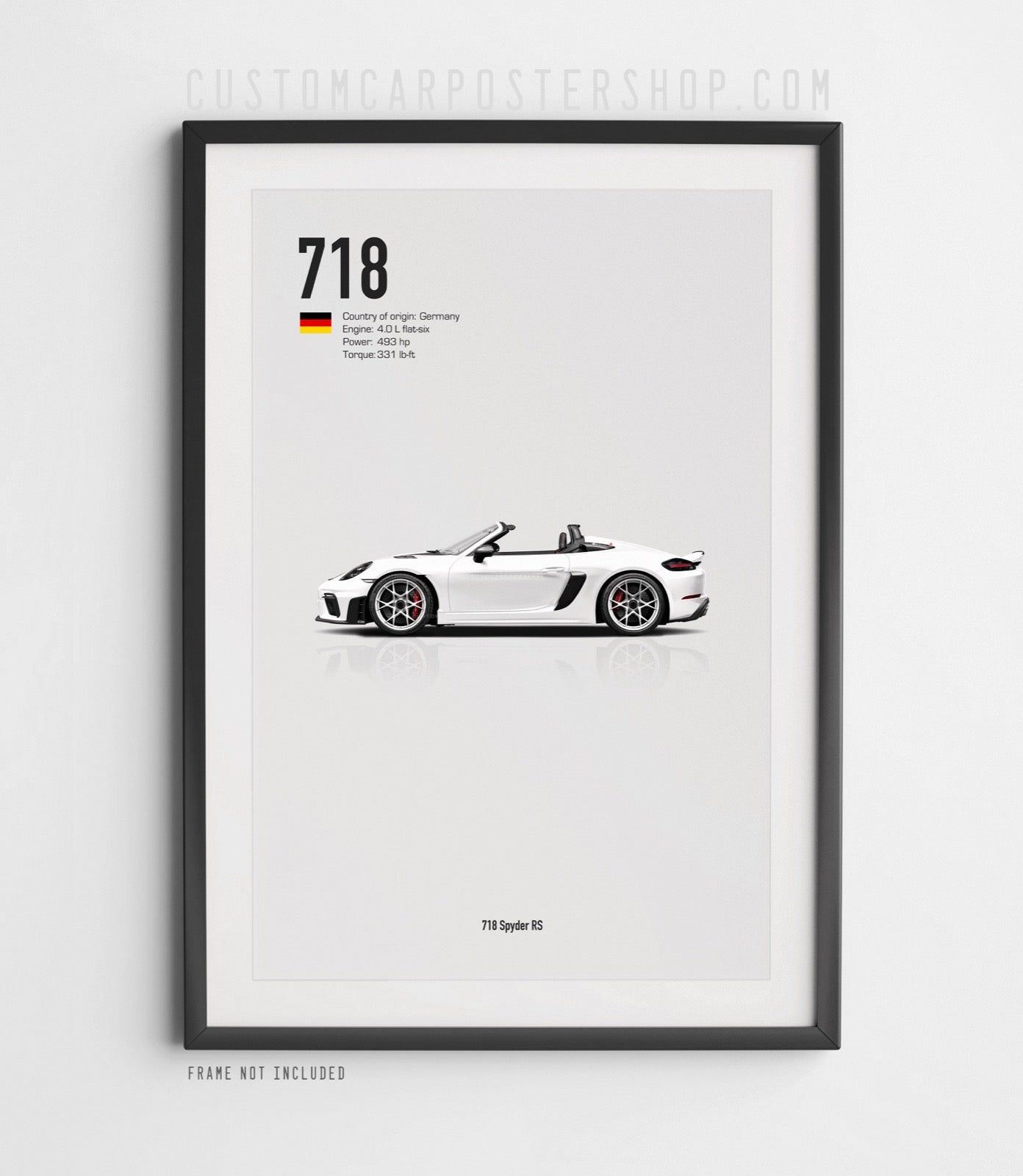 Porsche 718 Spyder RS Bespoke Custom Poster Print