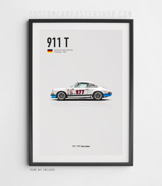 Magnus Walker Porsche 911 T Urban Outlaw Poster Framed Art