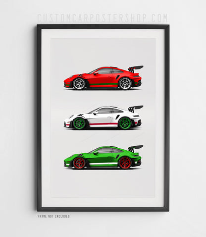 Porsche 911 GT3 RS (992) Christmas Poster