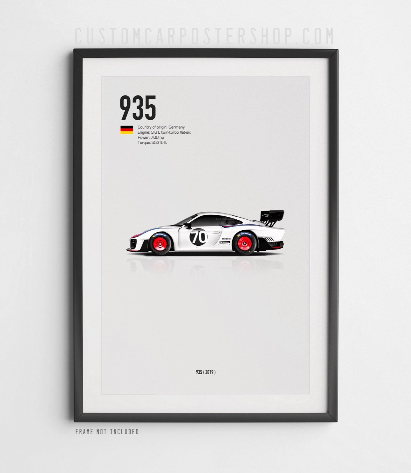 Porsche 935 (2019) Martini Racing Poster framed art