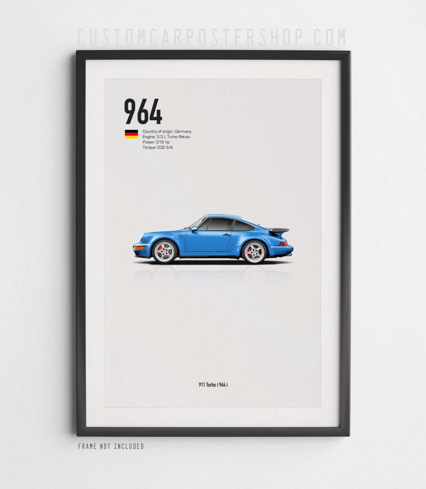 Porsche 911 964 Turbo Poster