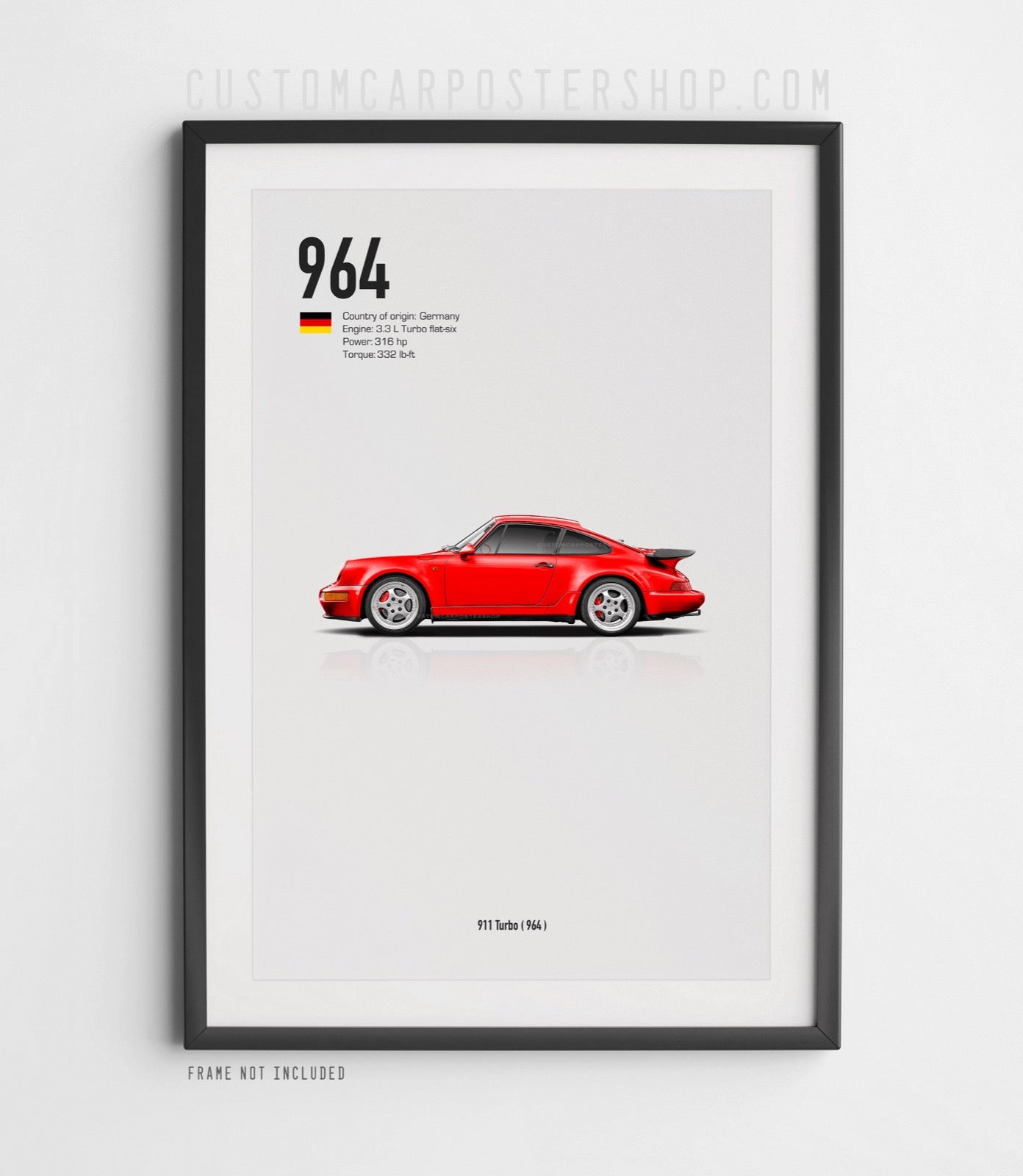 Porsche 911 964 Turbo Poster