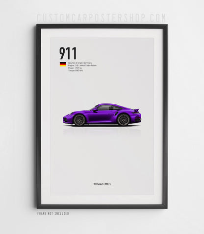 Porsche 911 (992.2) Turbo S Poster