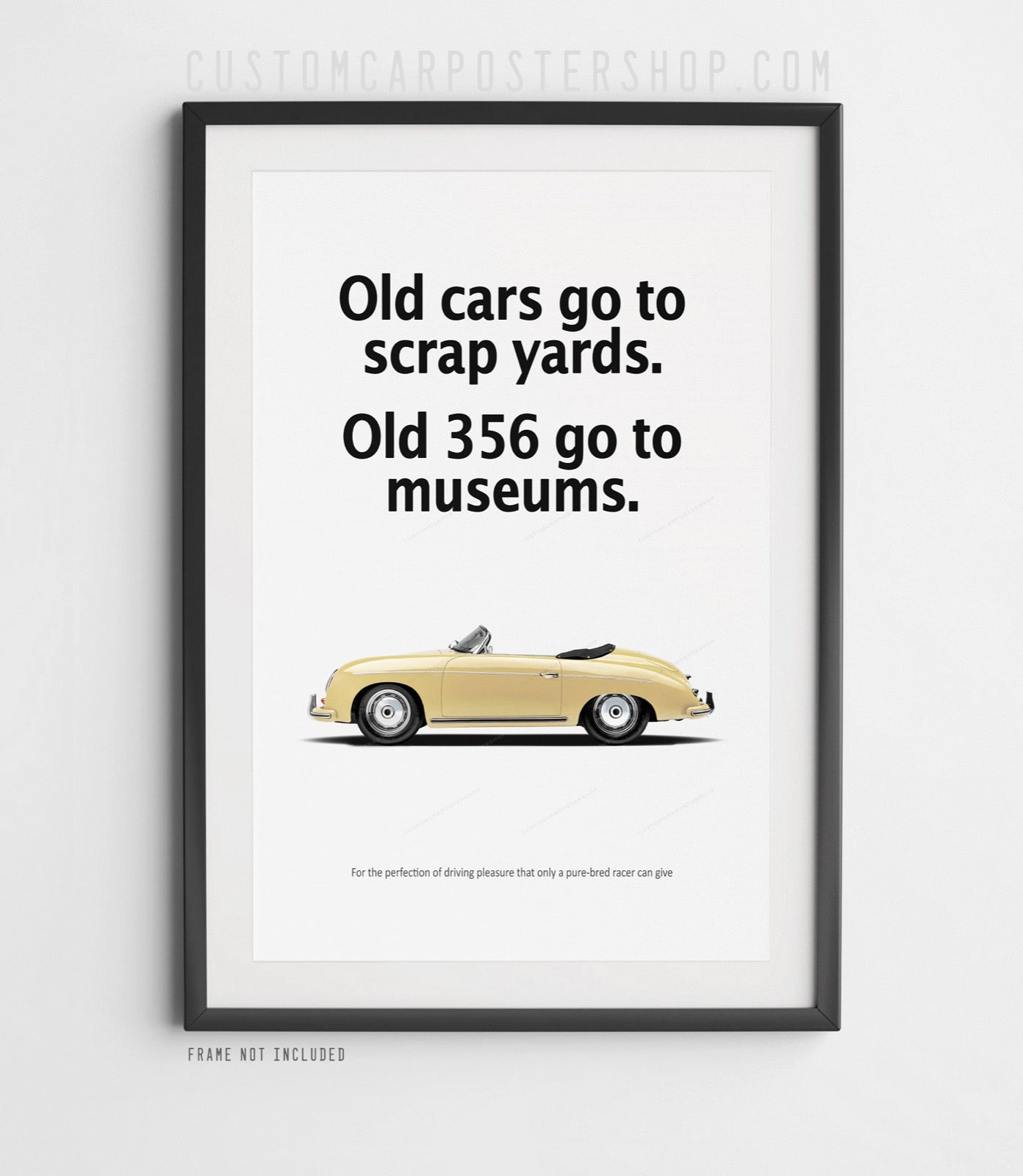 Porsche 356 Speedster Vintage Ad - Go to Museums