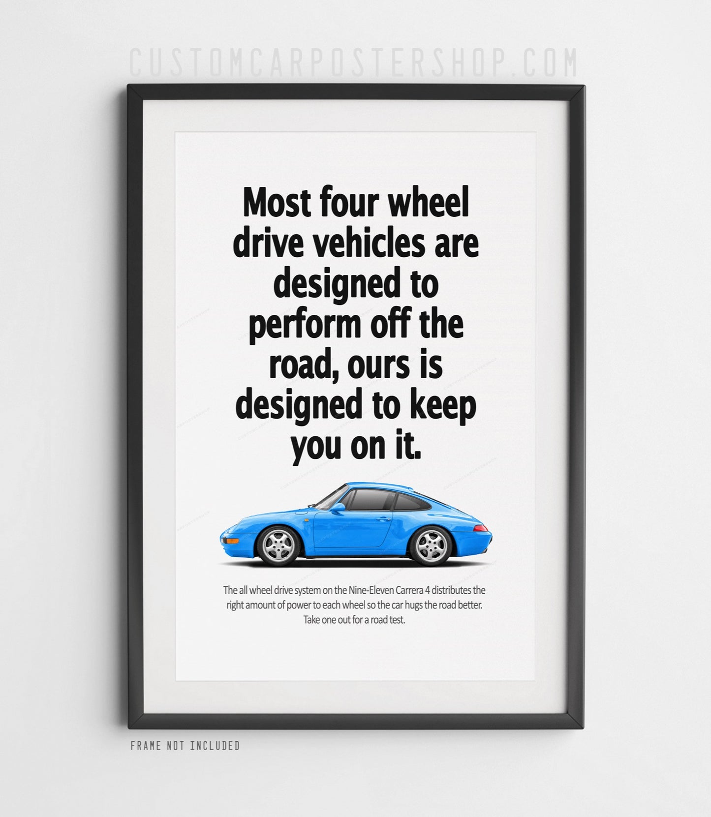 Porsche 911 Carrera 4 (993) Classic Ad Poster - Keep You on the Road