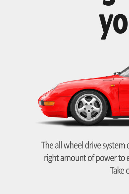 Porsche 911 Carrera 4 (993) Classic Ad Poster - Keep You on the Road