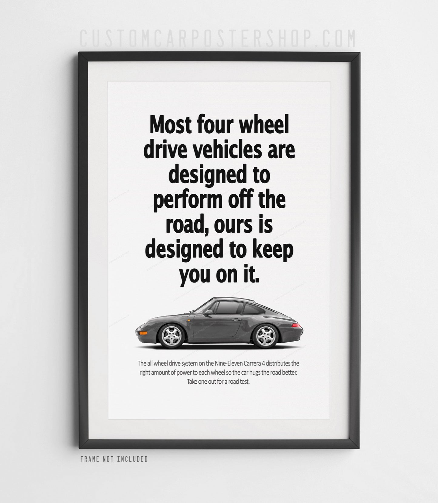 Porsche 911 Carrera 4 (993) Classic Ad Poster - Keep You on the Road