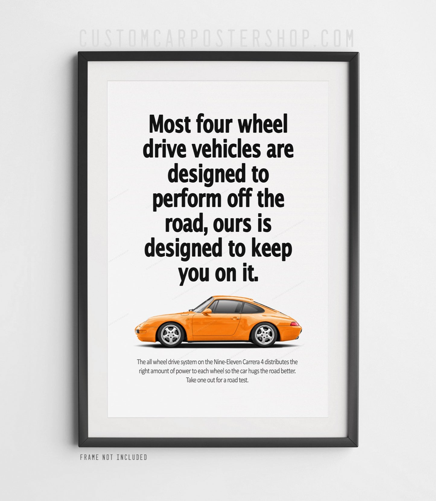 Porsche 911 Carrera 4 (993) Classic Ad Poster - Keep You on the Road