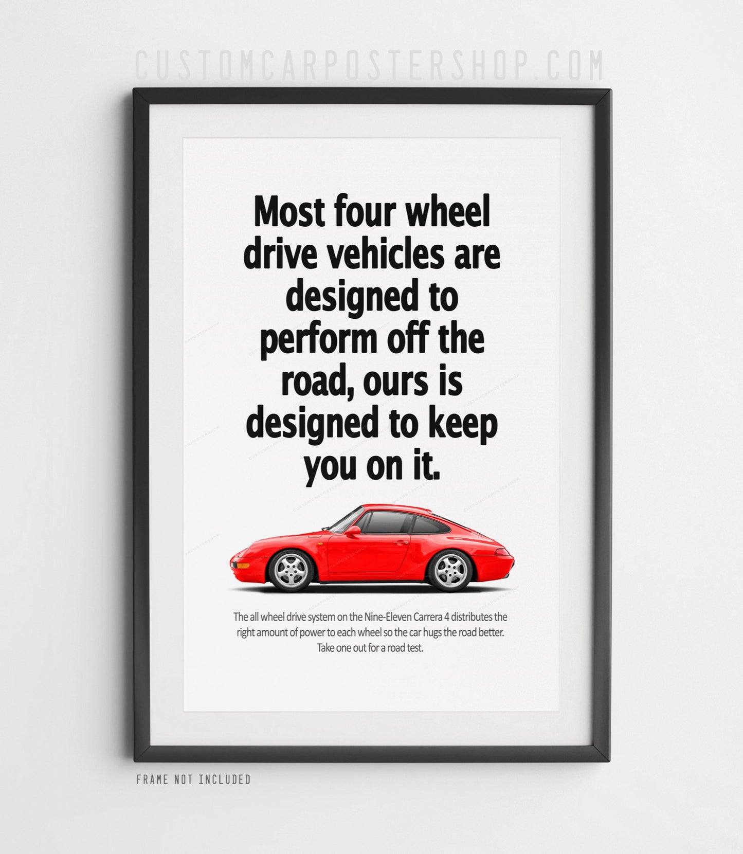 Porsche 911 Carrera 4 (993) Classic Ad Poster - Keep You on the Road
