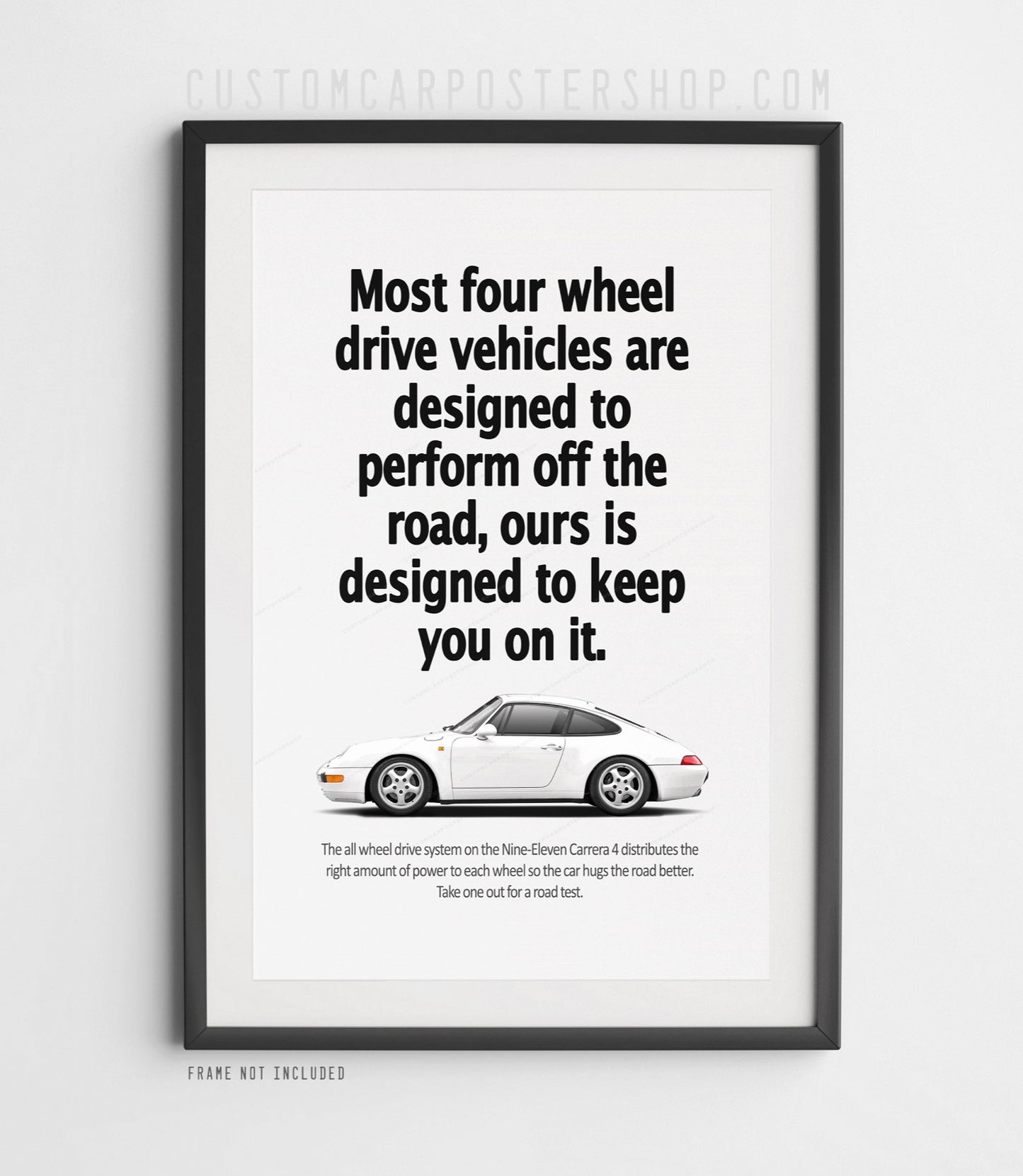 Porsche 911 Carrera 4 (993) Classic Ad Poster - Keep You on the Road