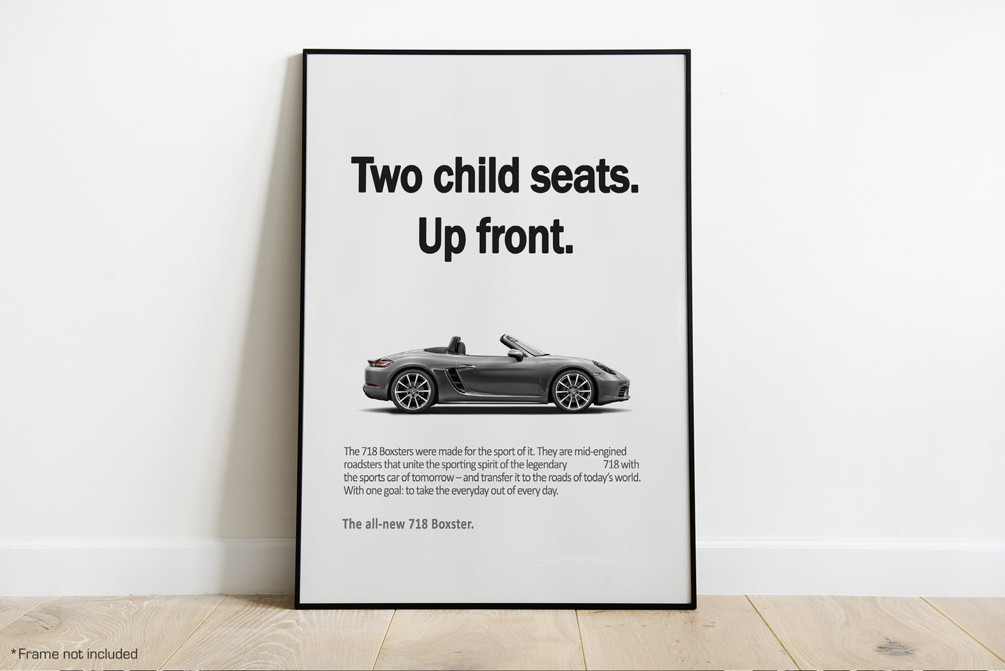 Porsche 718 Boxster Vintage Porsche Ads - Two Child Seats