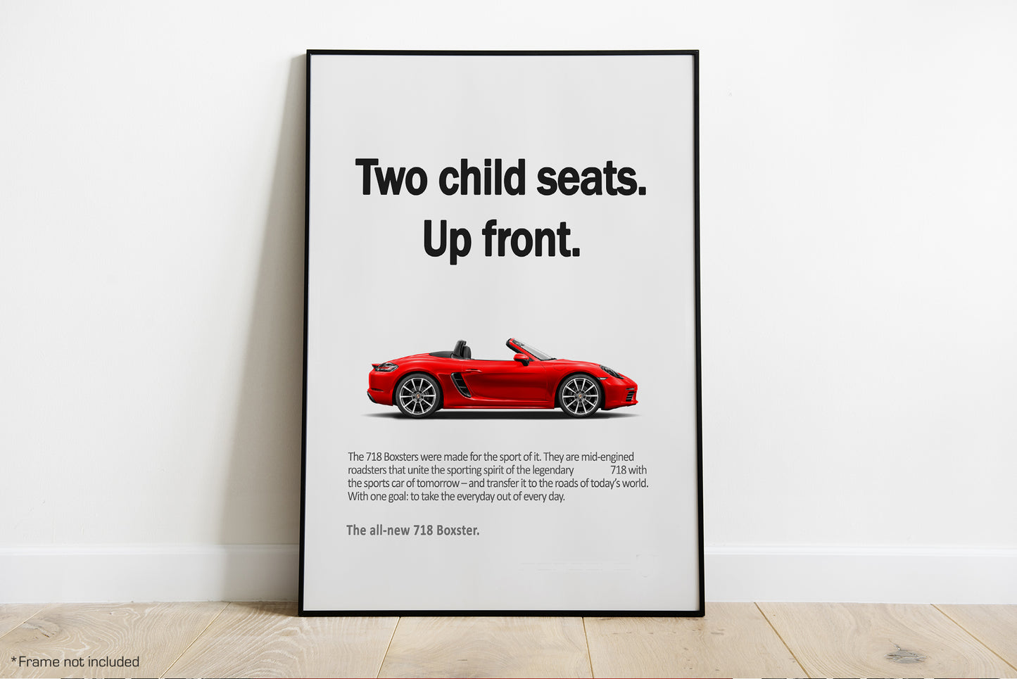 Porsche 718 Boxster Vintage Porsche Ads - Two Child Seats