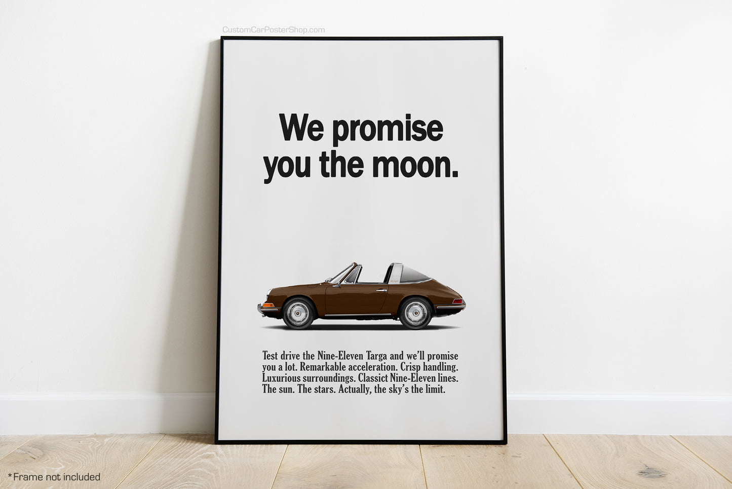 Moon Promise - Classic Car Poster Porsche 911 Targa Vintage Porsche Ads