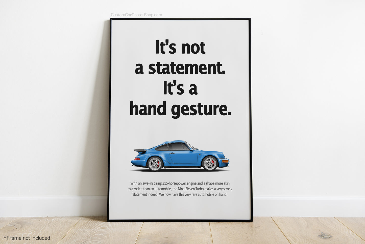 Porsche 964 Turbo Vintage Porsche Ads - Statement vs Hand Gesture