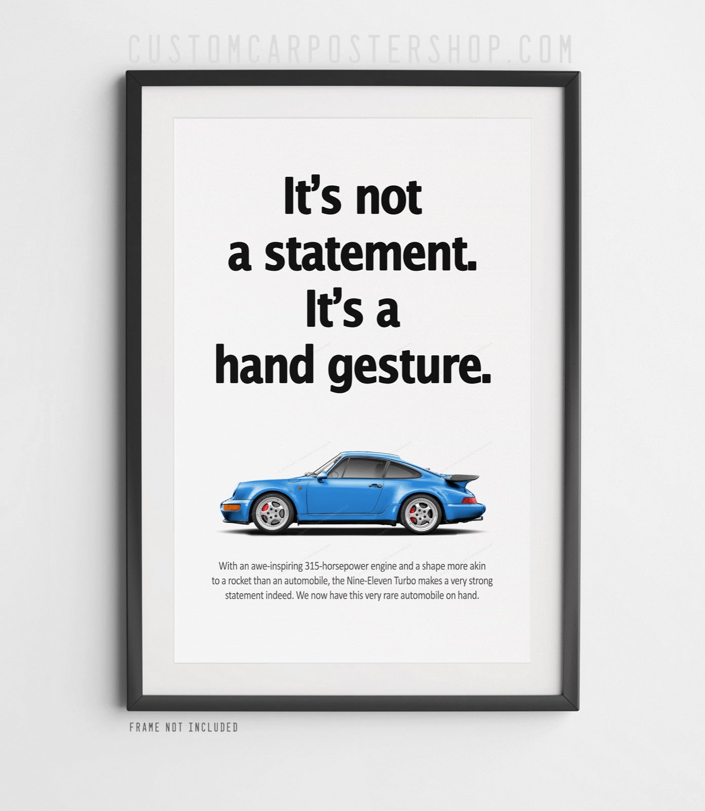 Porsche 964 Turbo Vintage Ad - Hand Gesture