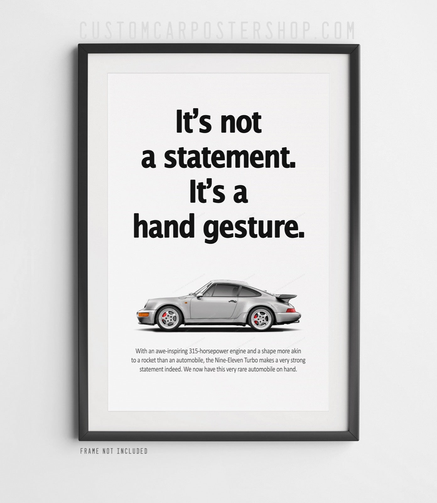 Porsche 964 Turbo Vintage Ad - Hand Gesture