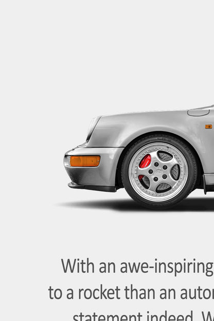 Porsche 964 Turbo Vintage Ad - Hand Gesture