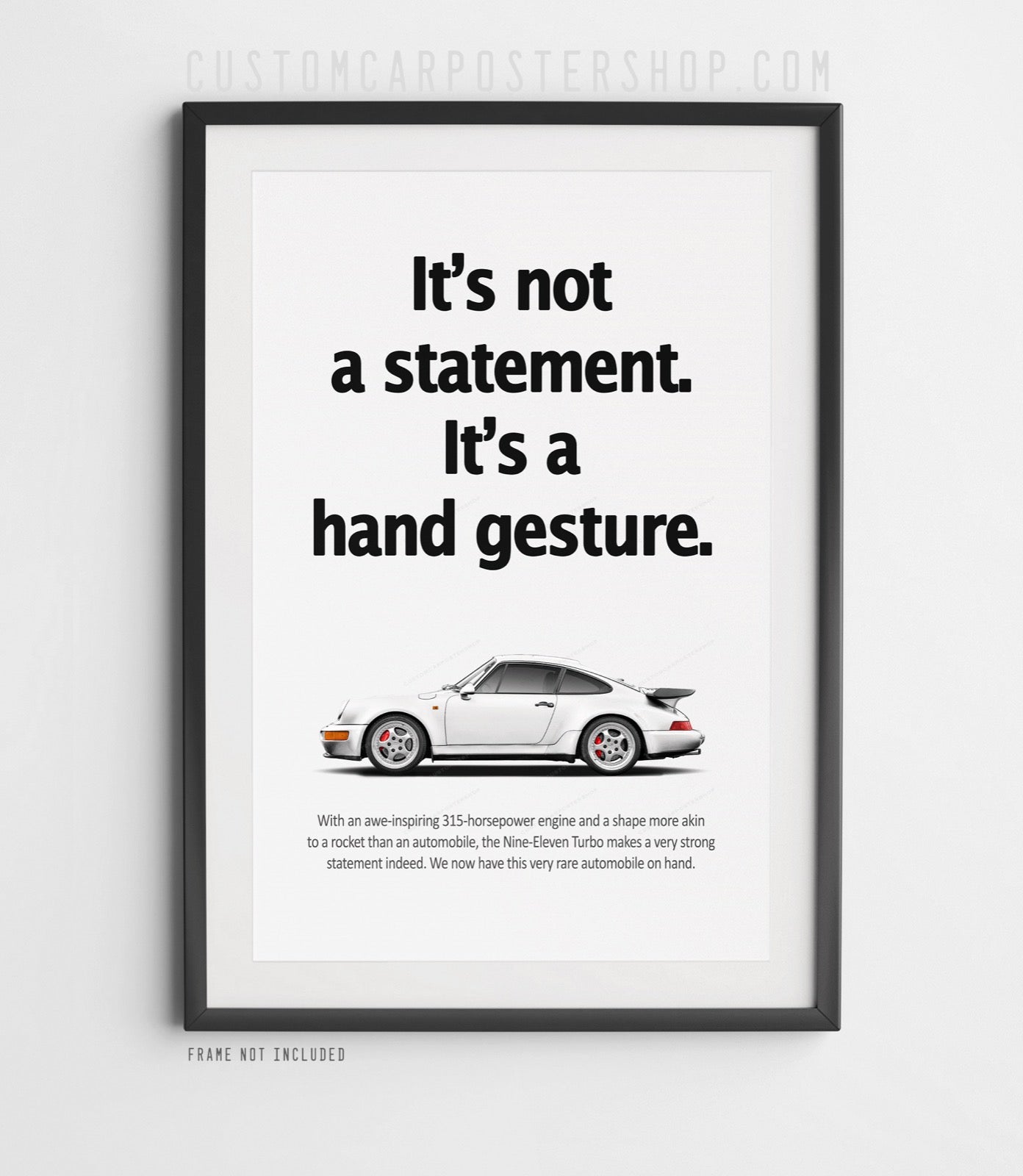 Porsche 964 Turbo Vintage Ad - Hand Gesture