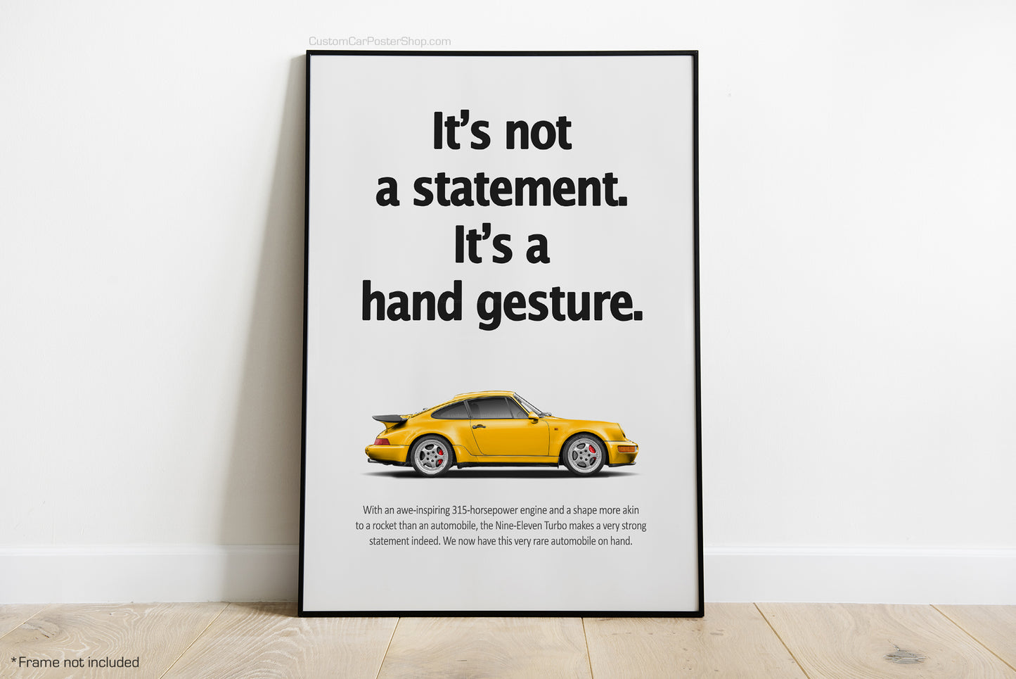 Porsche 964 Turbo Vintage Porsche Ads - Statement vs Hand Gesture