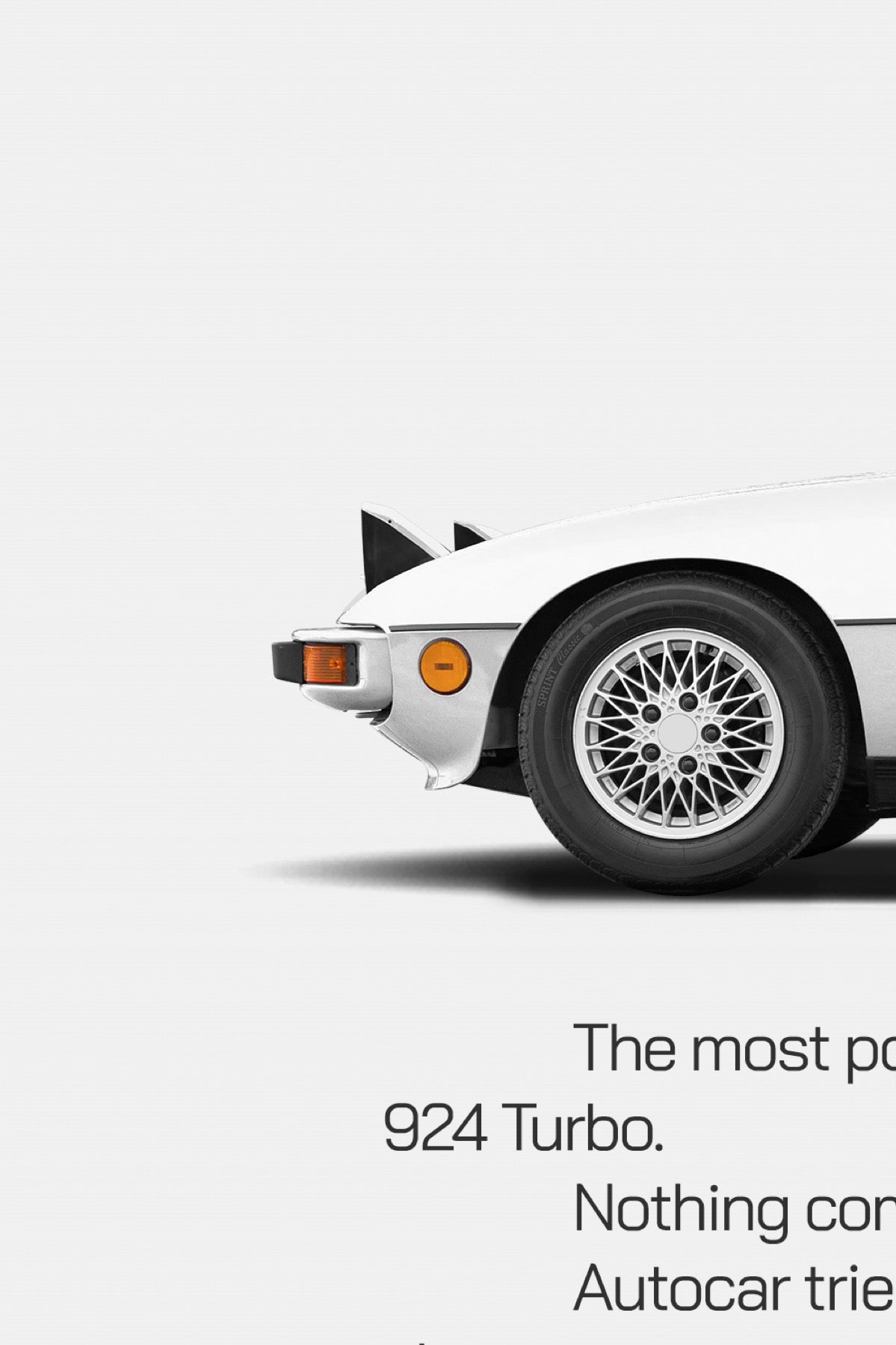 Porsche 924 Turbo Print Ad - German Mustard