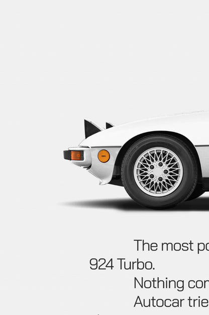 Porsche 924 Turbo Print Ad - German Mustard
