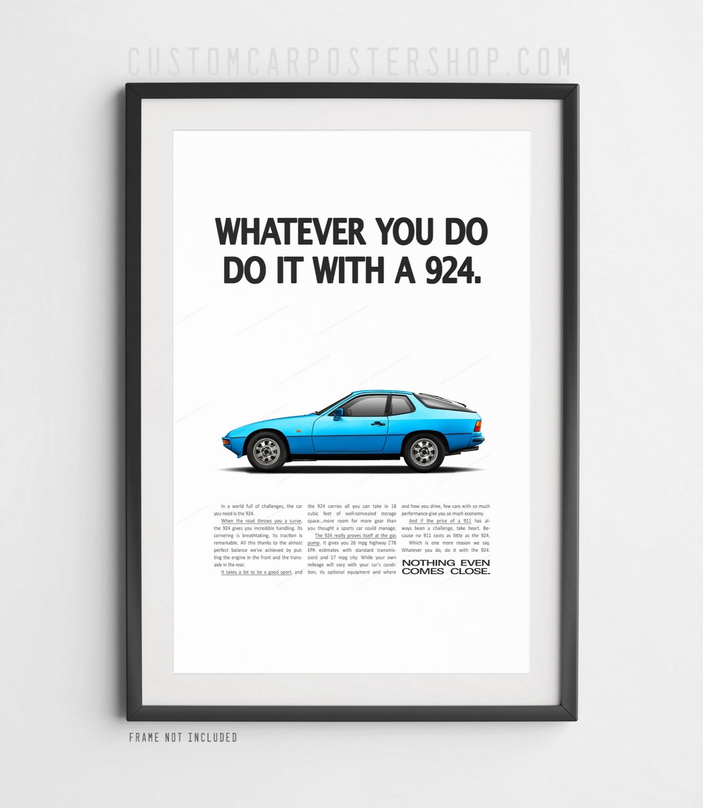 Porsche 924 Print Ad - Whatever You Do