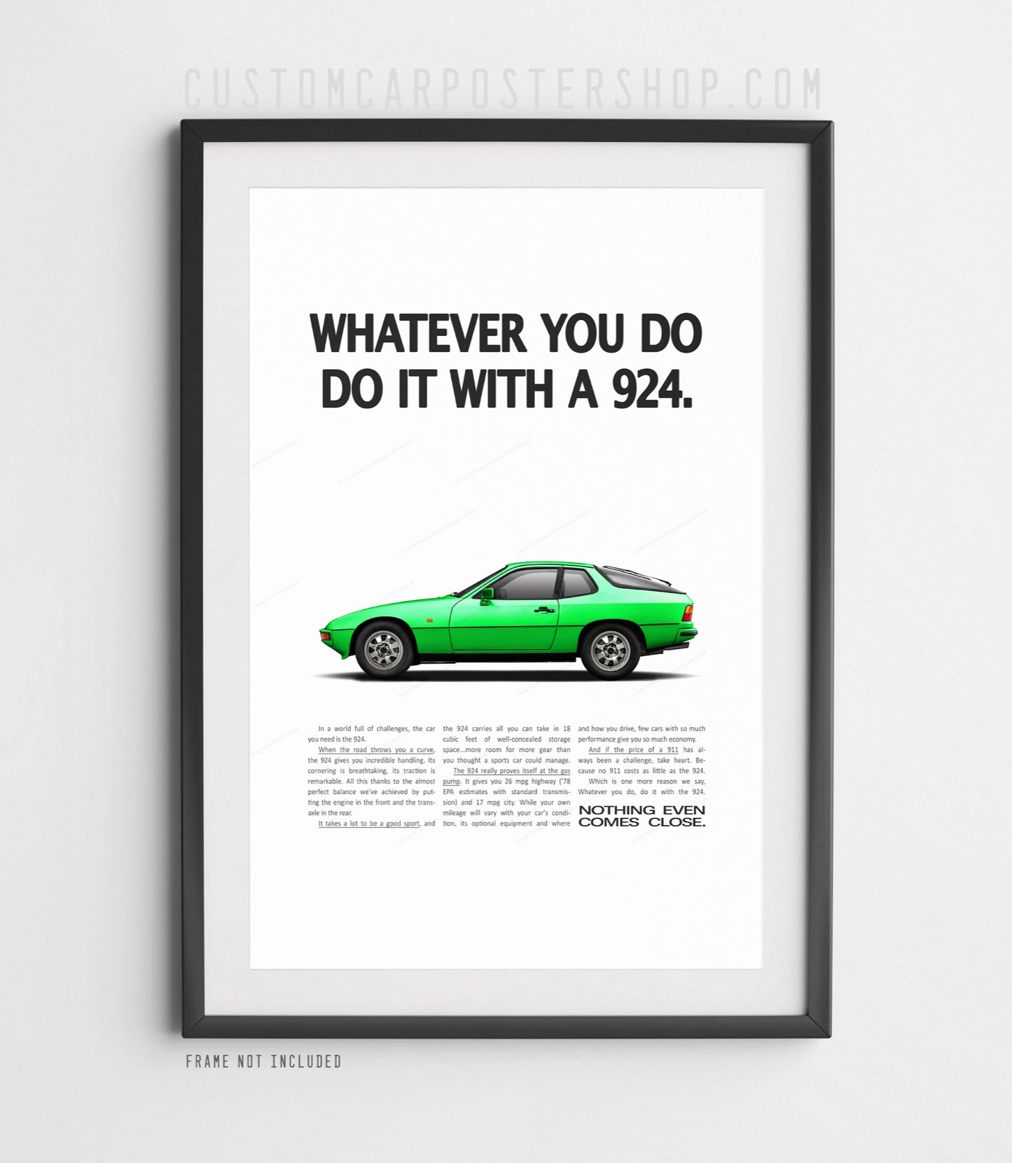 Porsche 924 Print Ad - Whatever You Do