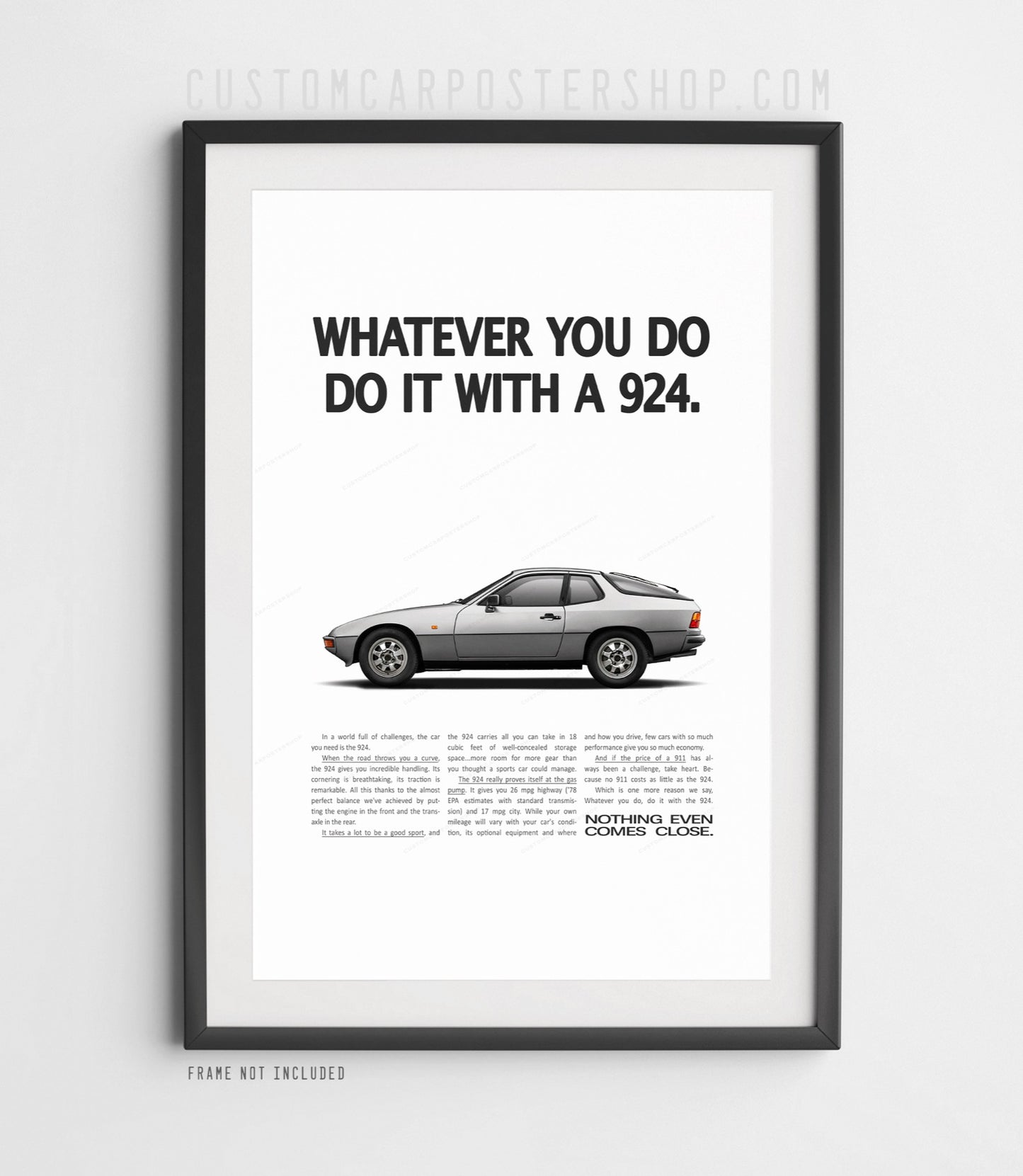 Porsche 924 Print Ad - Whatever You Do