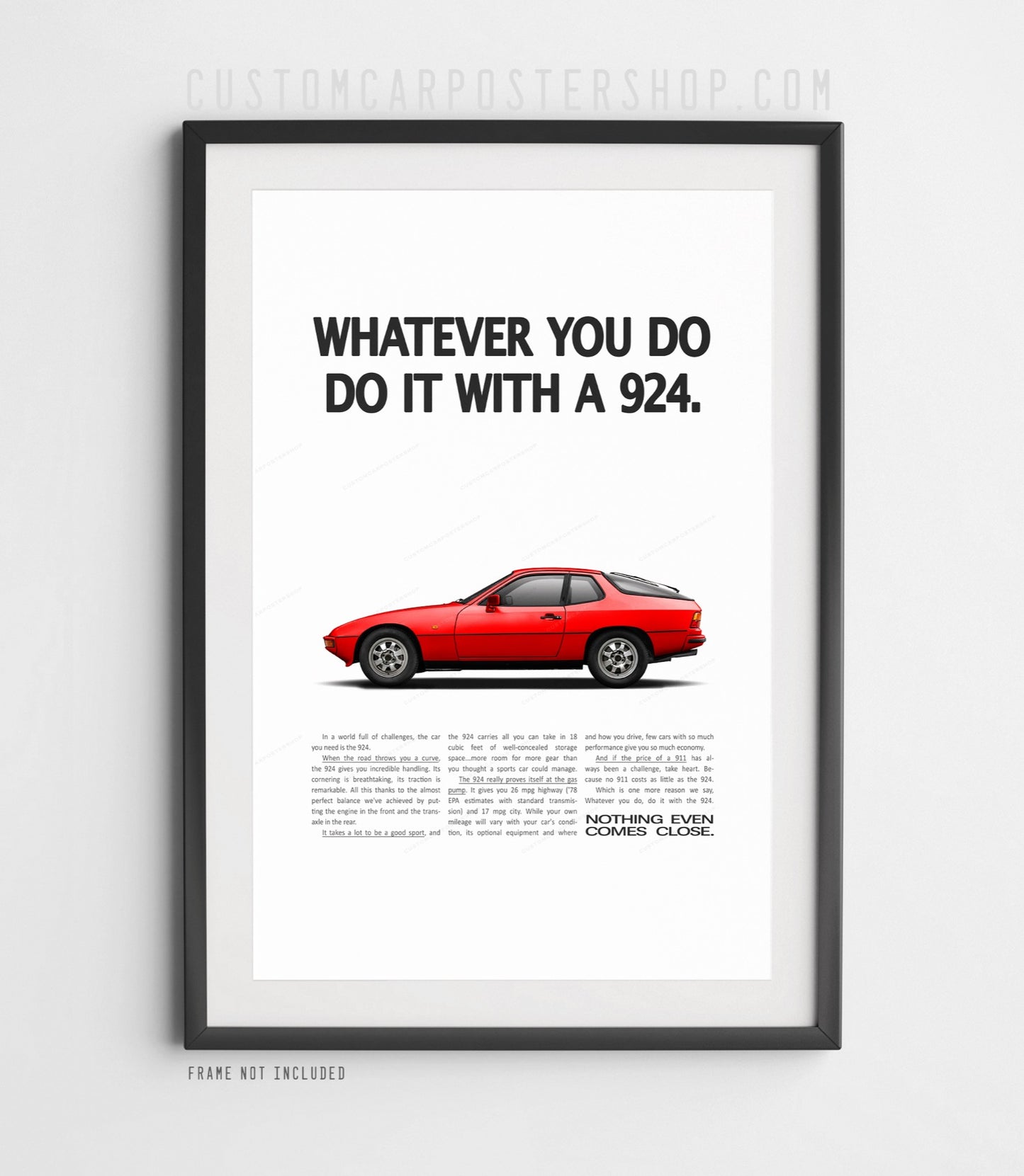 Porsche 924 Print Ad - Whatever You Do
