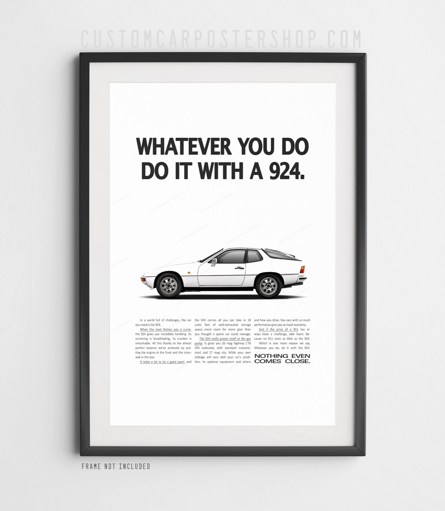 Porsche 924 Print Ad - Whatever You Do