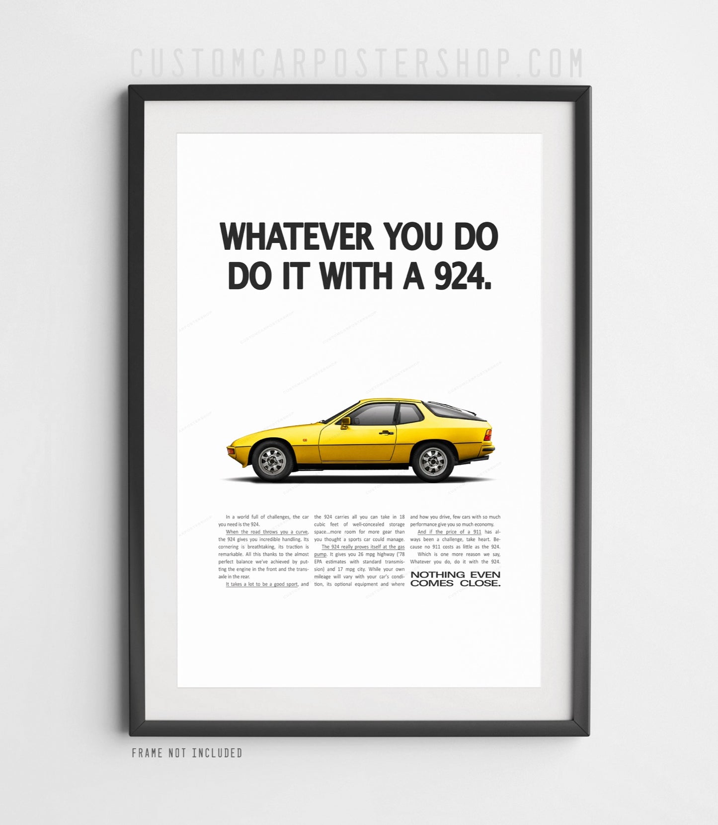 Porsche 924 Print Ad - Whatever You Do